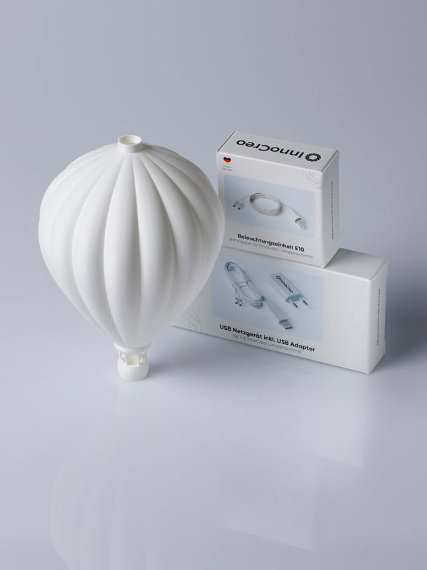 Heißluftballon - Komplettset mit Beleuchtung und Netzteil