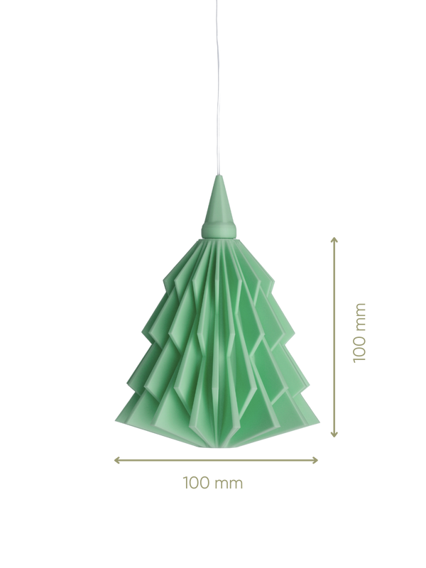 Edition 2026 Tannenbaum - Lampenschirm für Weihnachtsstern A1 - Maße