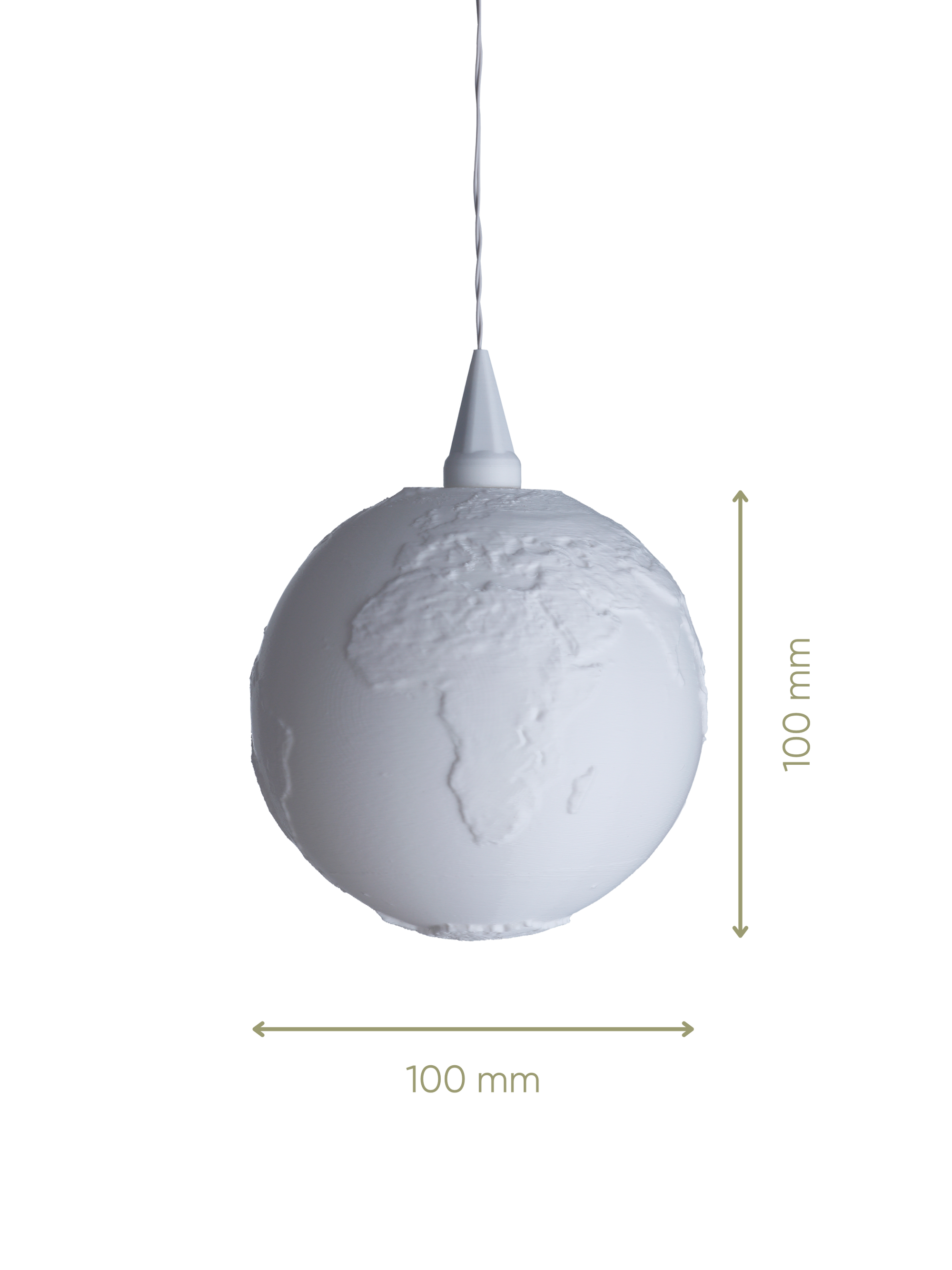 Erde - Lampenschirm für Weihnachtsstern A1 - Maße