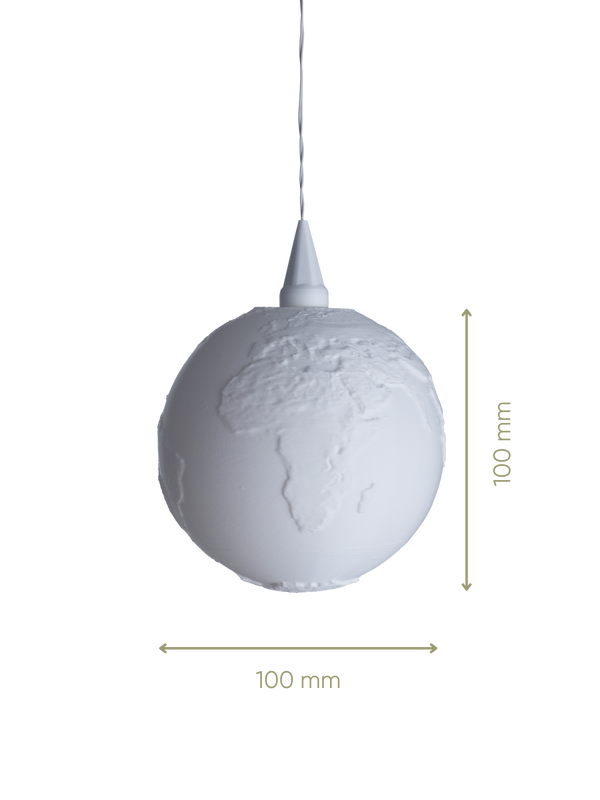 Erde - Lampenschirm für Weihnachtsstern A1 - Maße