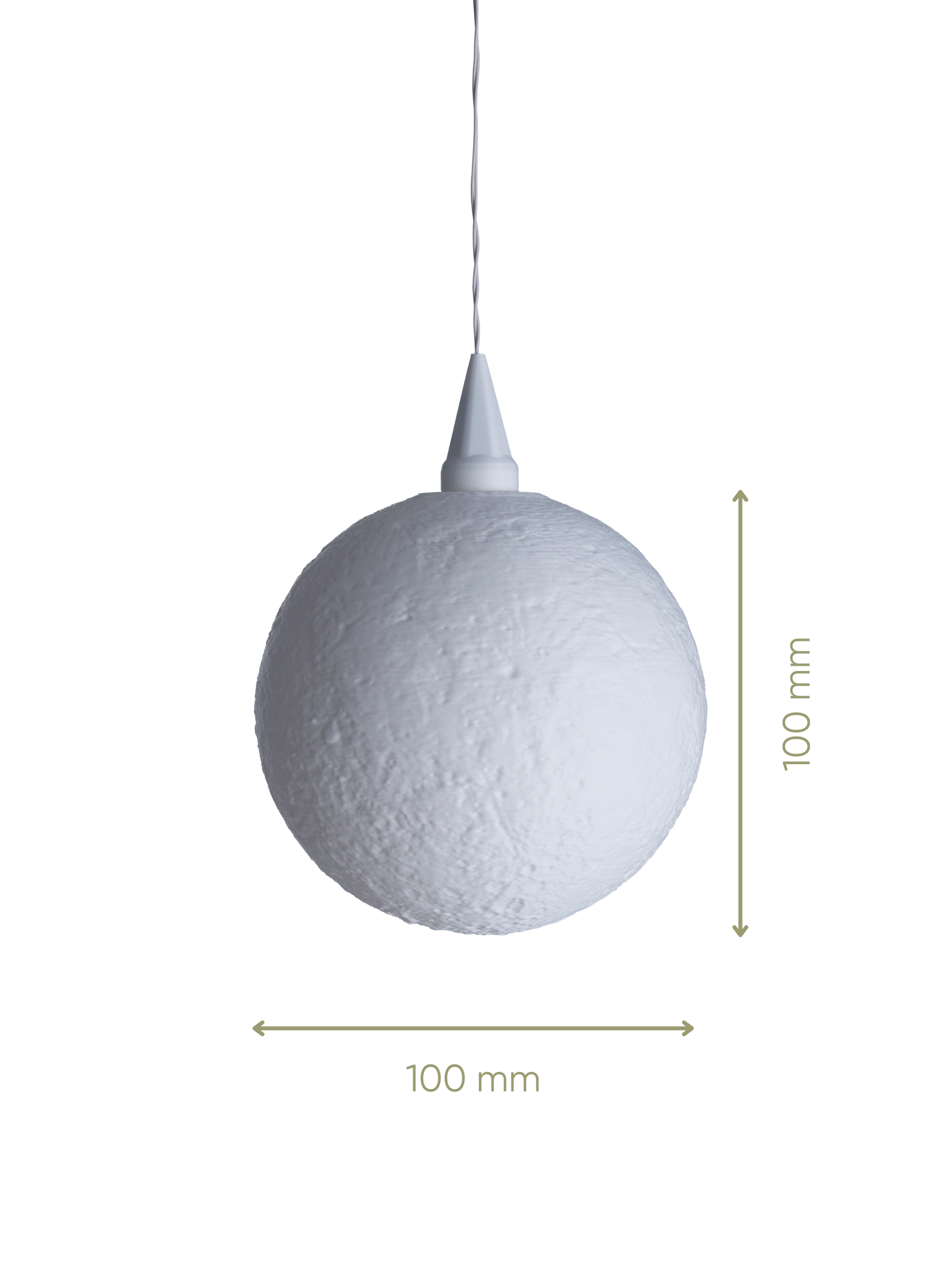 Mond - Lampenschirm für Weihnachtsstern A1 - Maße