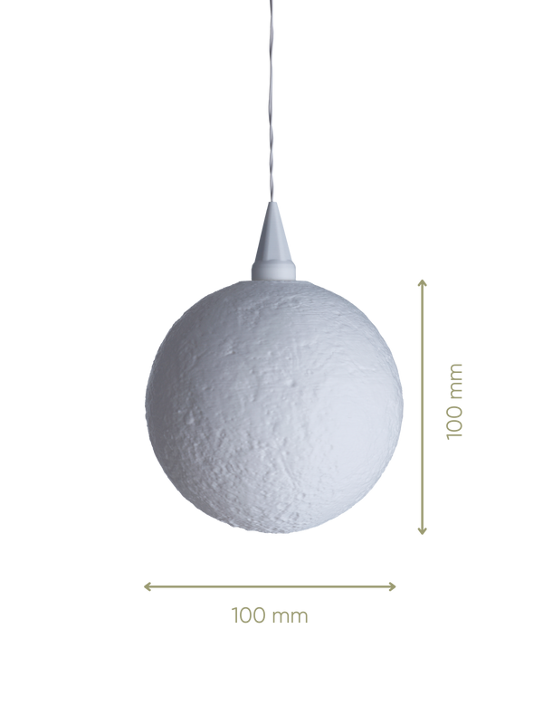Mond - Lampenschirm für Weihnachtsstern A1 - Maße