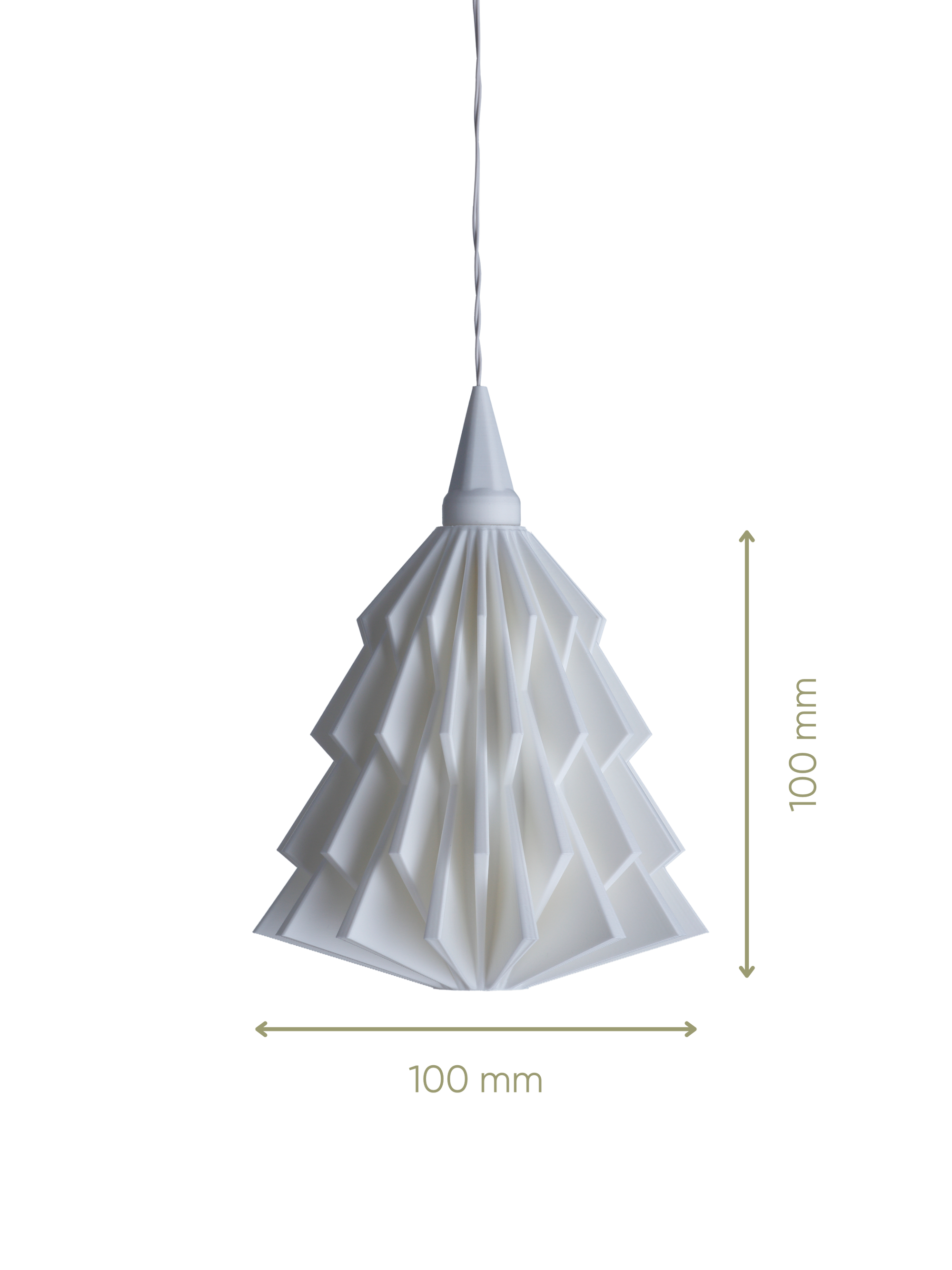 Tannenbaum - Lampenschirm für Weihnachtsstern A1 - Maße
