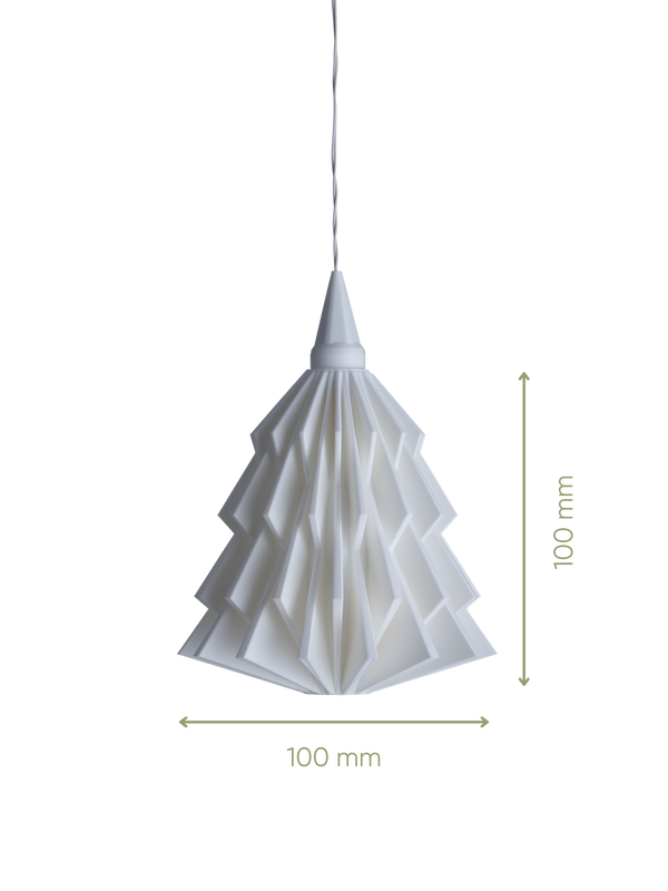 Tannenbaum - Lampenschirm für Weihnachtsstern A1 - Maße