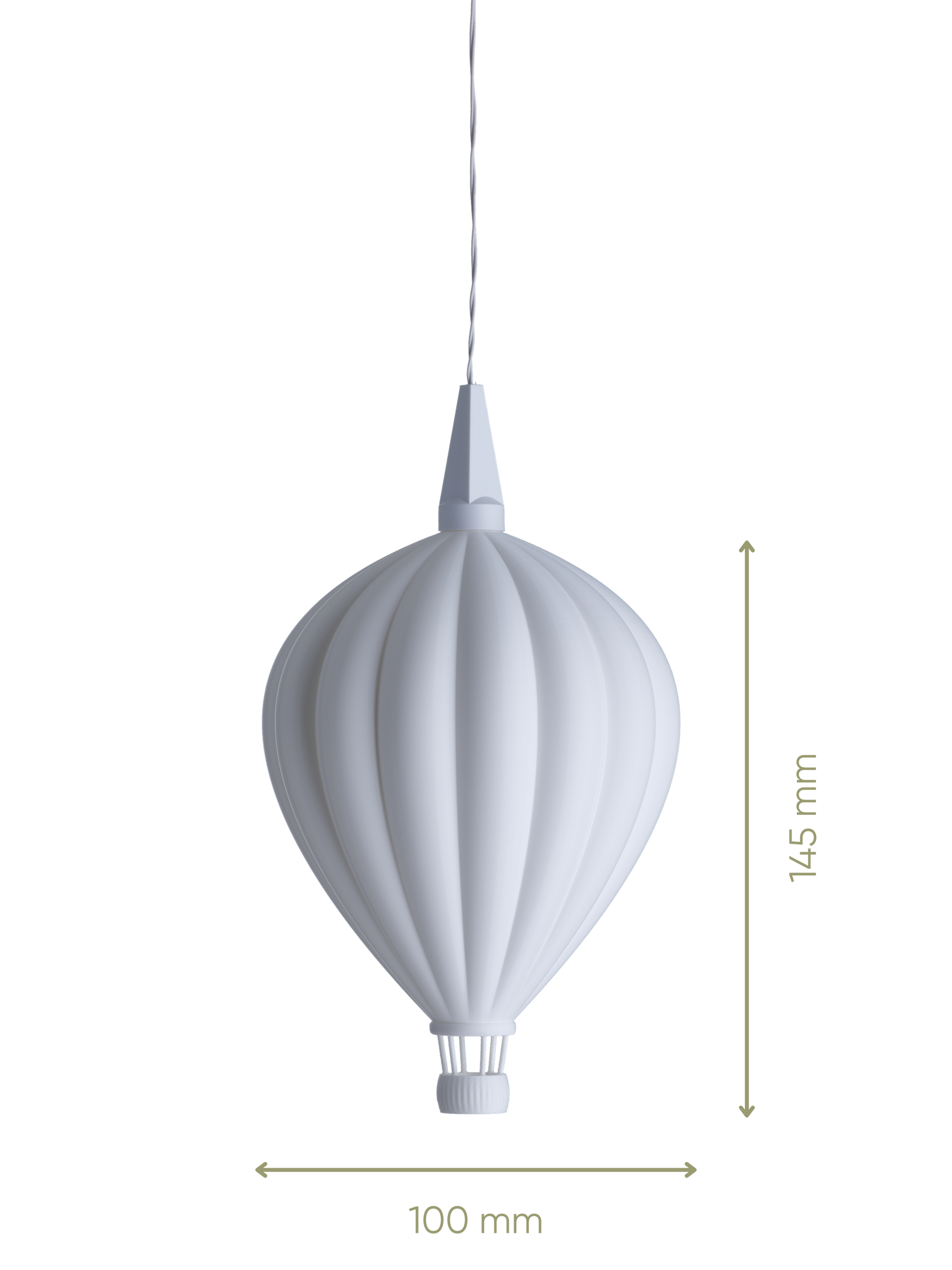 Detail der Ballonlampe – Aufhängung und Größe