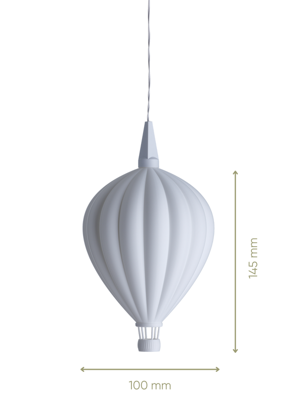 Detail der Ballonlampe – Aufhängung und Größe